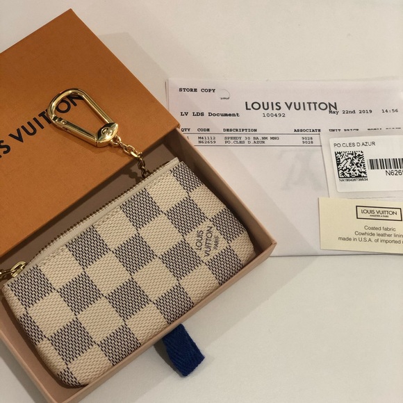 Louis Vuitton Key Pouch Cles Damier Azur - Picture 2 of 9